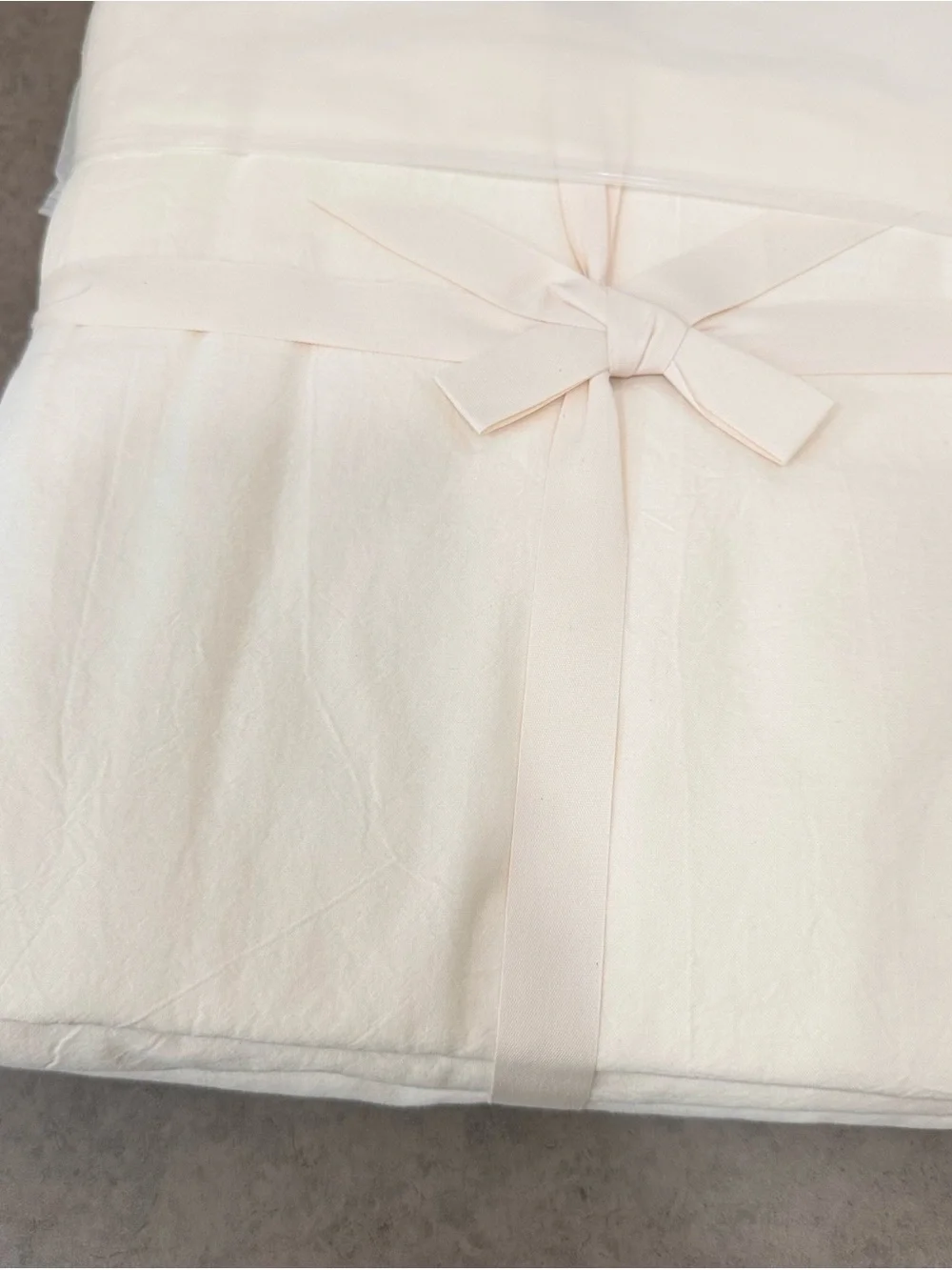 Moomee Sleep Better Duvet Cover 100% Cotton Linen Like Cream White Queen NEW